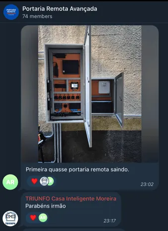 Projeto de portaria remota realizado por aluno